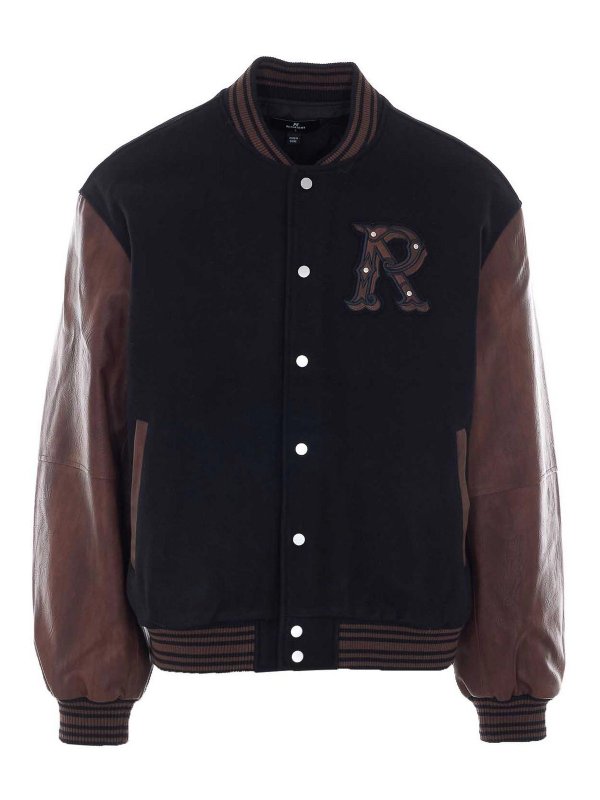 REPRESENT: bombers - Jet Black Varsity Bomber