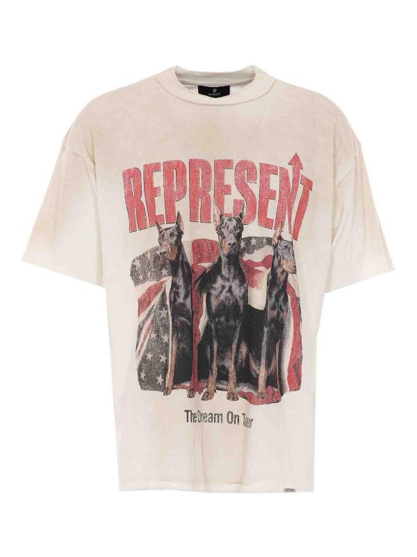 REPRESENT: t-shirts - Washed Ecru T-Shirt