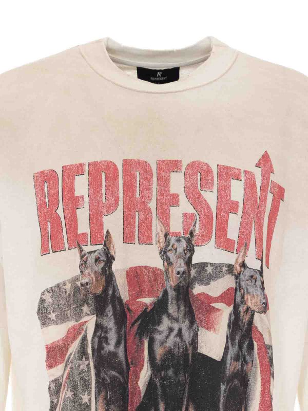 Washed Ecru T-Shirt shop online: REPRESENT