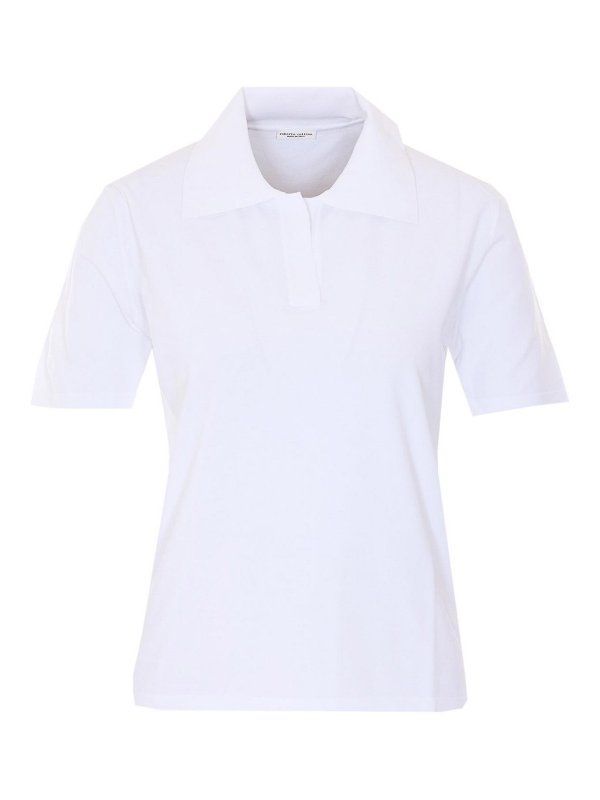 ROBERTO COLLINA: Poloshirts - Poloshirt - Weiß