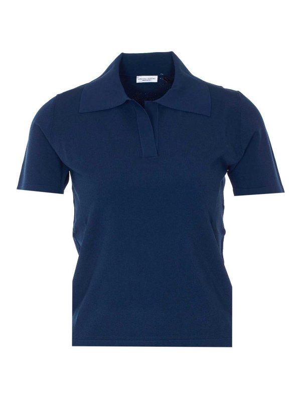 ROBERTO COLLINA: polo shirts - Blue Polo