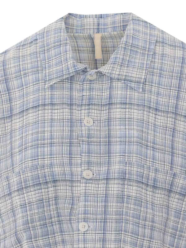 Camicia Adam blu e bianca shop online: SUNFLOWER