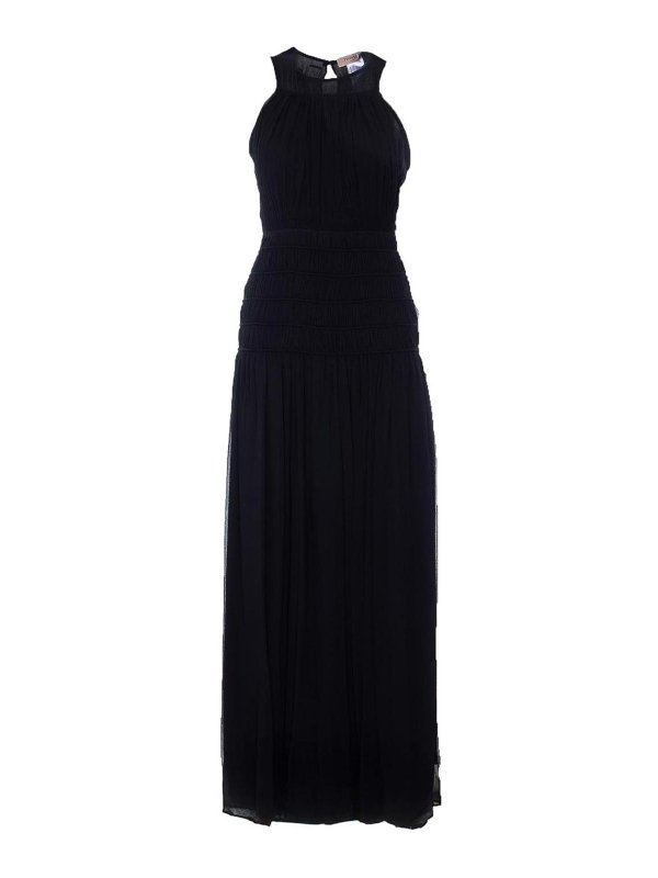 TWINSET: maxi dresses - Black Long Dress