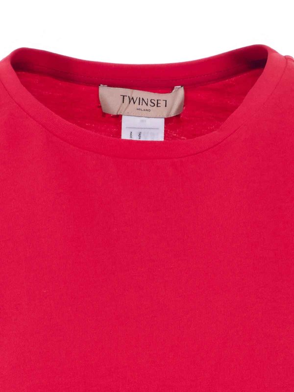 Tシャツ - 赤 shop online: TWINSET