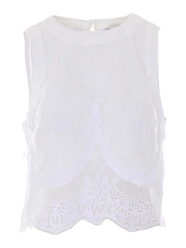 TWINSET: Tops & Tank tops - Linen Top