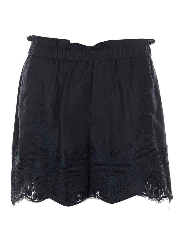 TWINSET: Hosen Shorts - Shorts - Schwarz