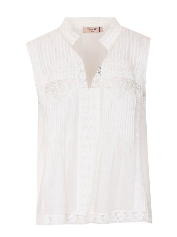 TWINSET: Top e canotte - Canotta bianca