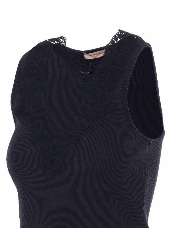 The Best Shops TWINSET: Tops y camisetas sin mangas - Top - Negro