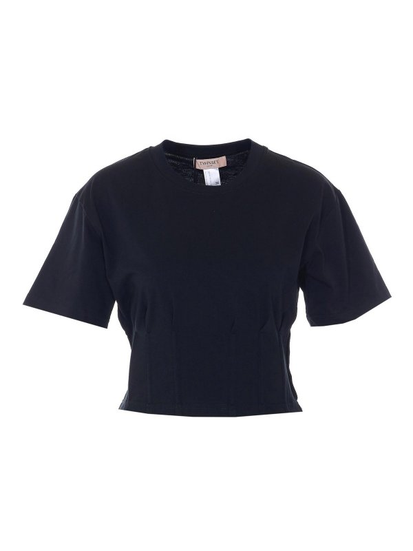 TWINSET: t-shirt - T-shirt  nera
