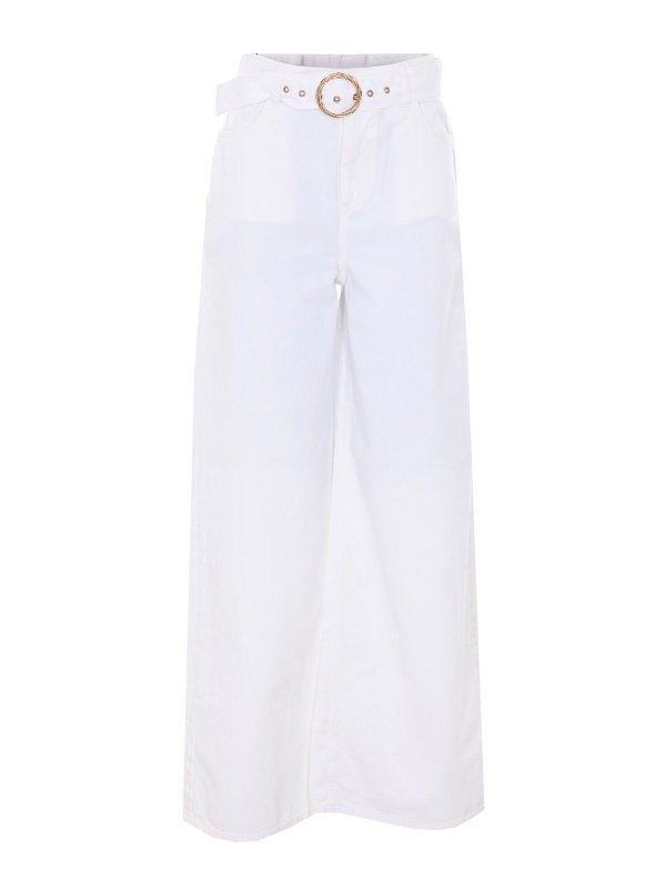 TWINSET: jeans dritti, a sigaretta - Jeans bianchi