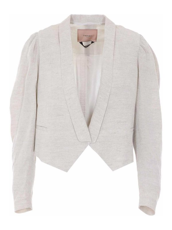 TWINSET: casual jackets - Inen Lurex Jacket