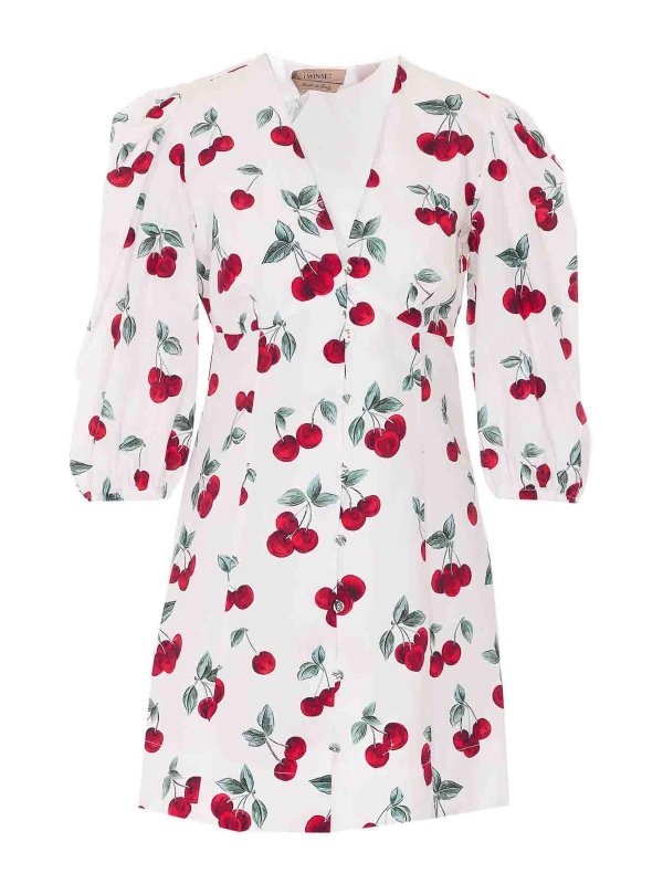 TWINSET: Kurze Kleider - Kurzes Kleid - Weiß
