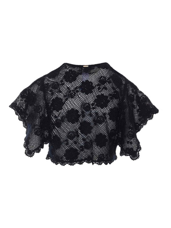 TWINSET: crew necks online - Black Knitted Jacket