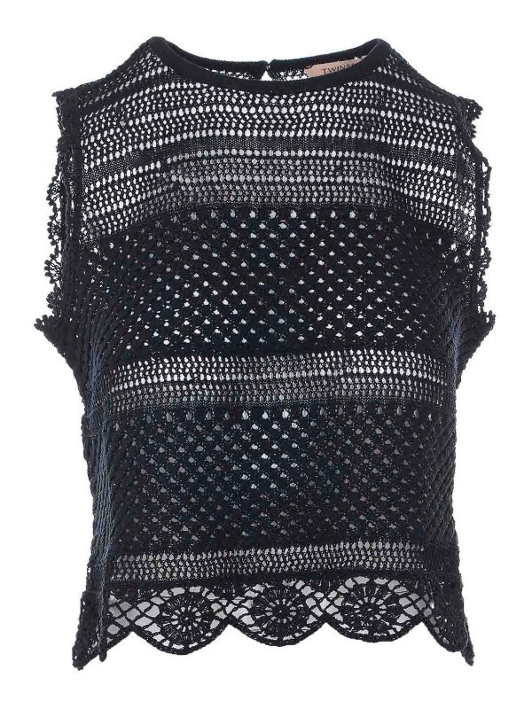 TWINSET: Tops & Tank tops - Black Top