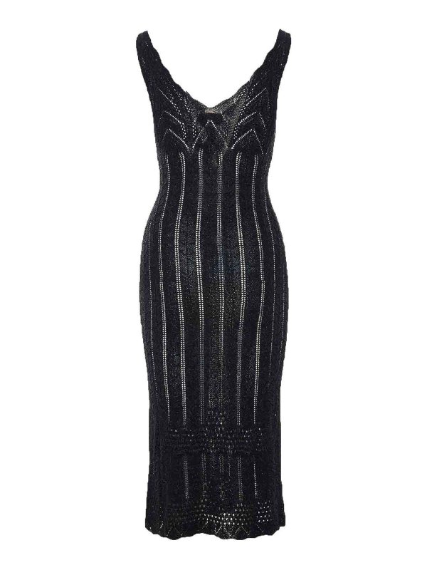 TWINSET: Knielange Kleider online - Knielanges Kleid - Schwarz
