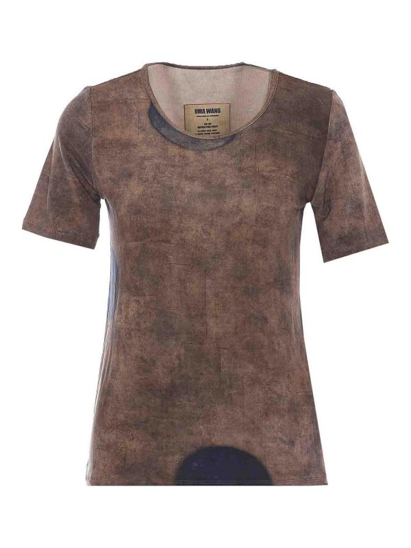 UMA WANG: Tops & Tank tops - Brown Tir Top