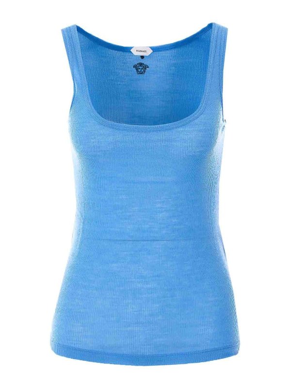 The Best Shops VERSACE: Tops & Tank tops - Blue Tank Top