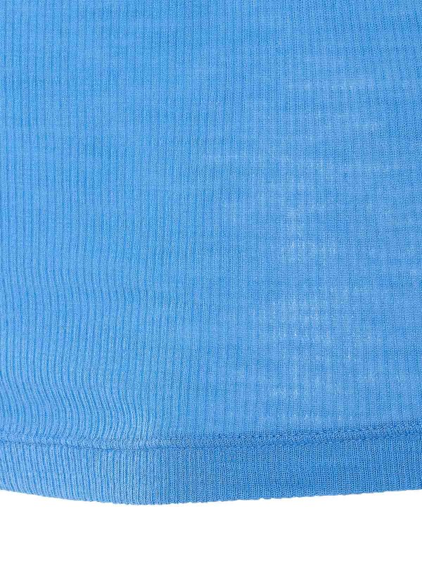 Blue Tank Top shop online: VERSACE