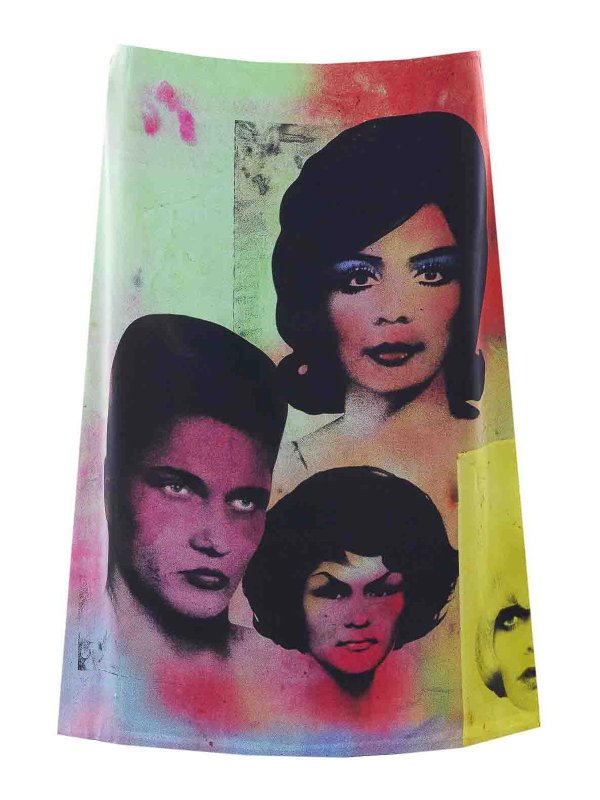 VERSACE: Knee length skirts & Midi - Mutlicolor Printed Skirt