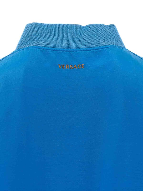 The Best Shops VERSACE: bombers - Silk-Poplin Zip Blouson