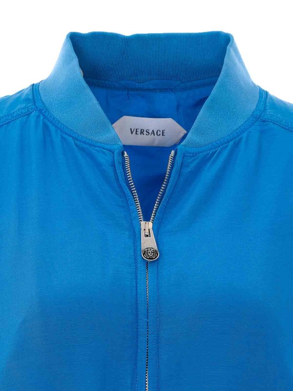 Silk-Poplin Zip Blouson shop online: VERSACE