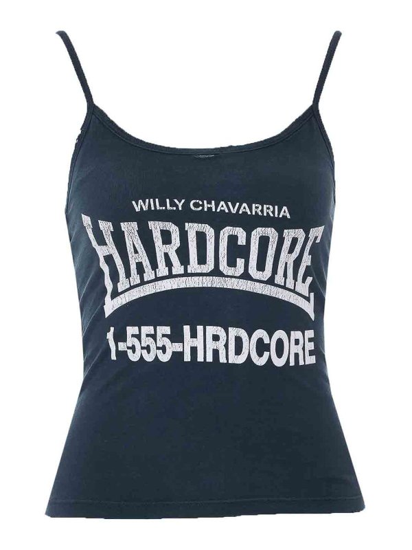WILLY CHAVARRIA: Tops y camisetas sin mangas - Top - Negro