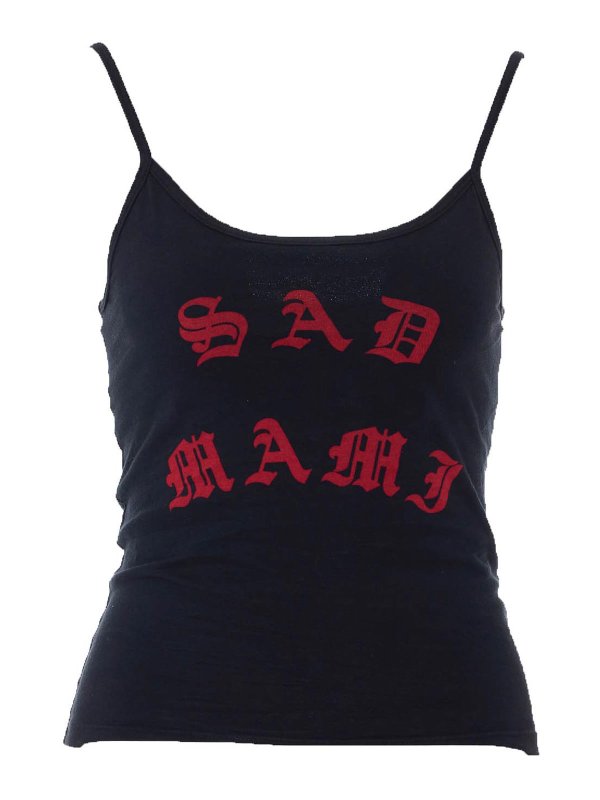 WILLY CHAVARRIA: Tops y camisetas sin mangas - Top - Negro