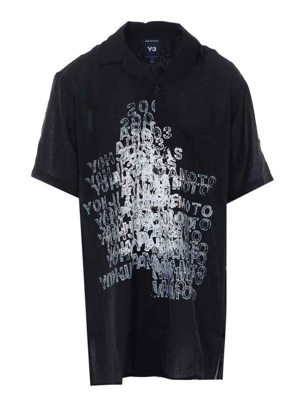 Y-3: Chemises - Chemise - Noir