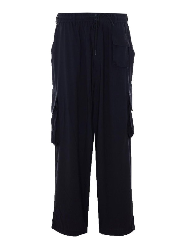 Y-3: tracksuit bottoms - Black Track Pants