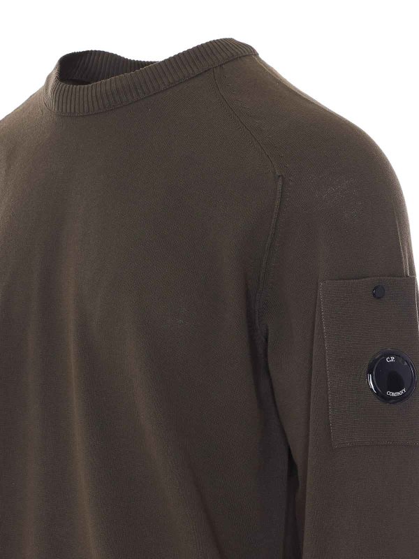 The Best Shops C.P. COMPANY: Strickpullover mit Rundhalsausschnitt - Rundhalspullover - Grün