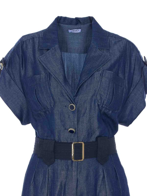 Tuta camicia blu shop online: Liu Jo