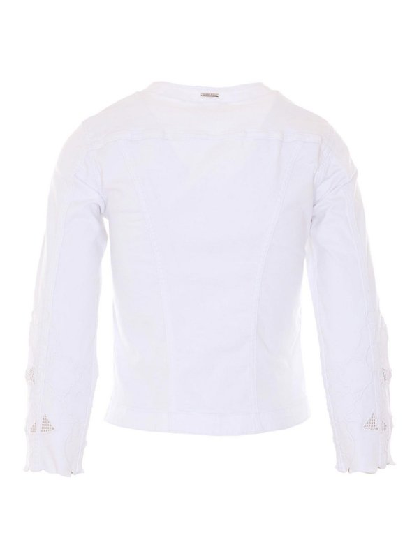 Liu Jo: crew necks online - White Denim Jacket