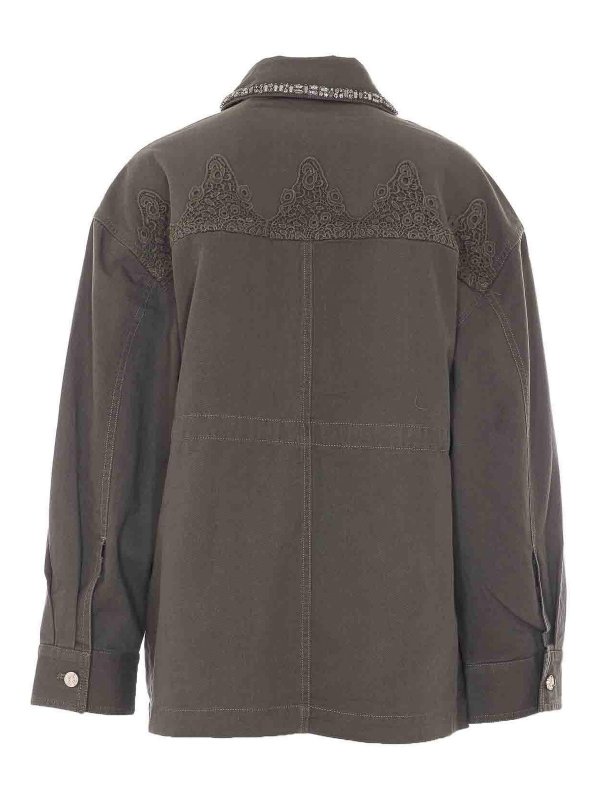 Liu Jo: casual jackets online - Olive Green Jacket