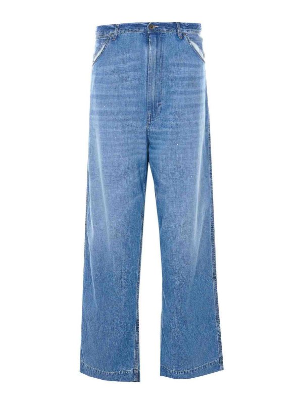 Maison Margiela: ストレートジーンズ - ストレートジーンズ - ブルー