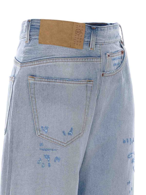 The Best Shops MM6 MAISON MARGIELA: Jeans Rectos - Vaqueros Rectos - Azul