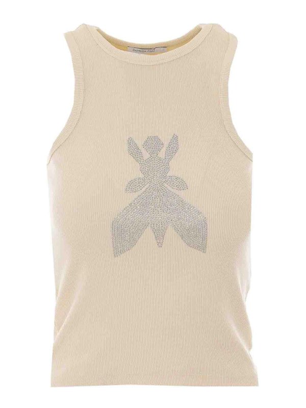 PATRIZIA PEPE: Tops und Tank Tops - Top - Weiß