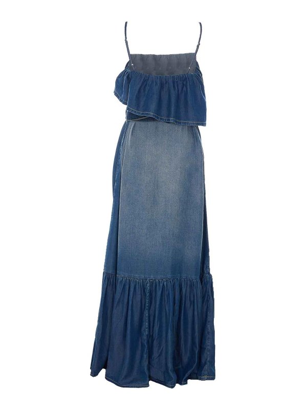 Pinko: Knielange Kleider online - Knielanges Kleid - Blau