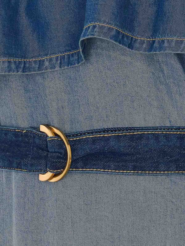 The Best Shops Pinko: Knielange Kleider - Knielanges Kleid - Blau