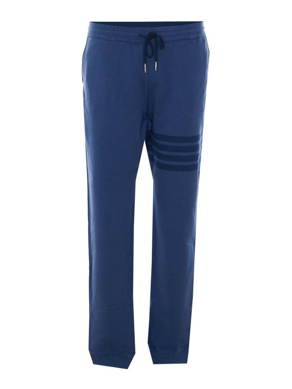 THOM BROWNE: tracksuit bottoms - Navy Blue Track Pants