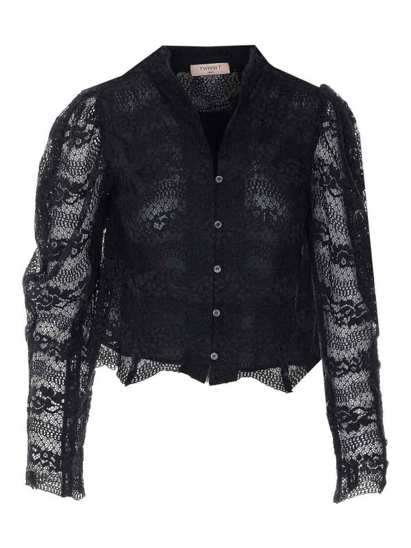TWINSET: Hemden - Hemd - Schwarz