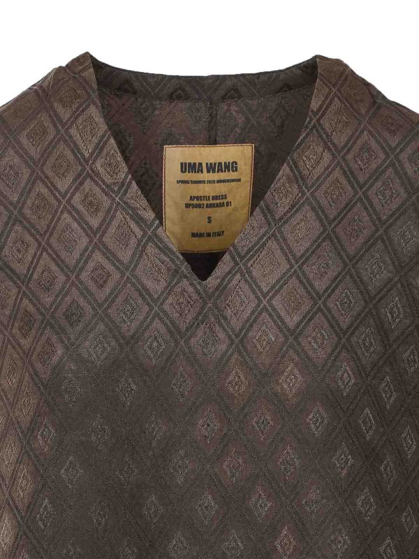 Knielanges Kleid - Braun shop online: UMA WANG