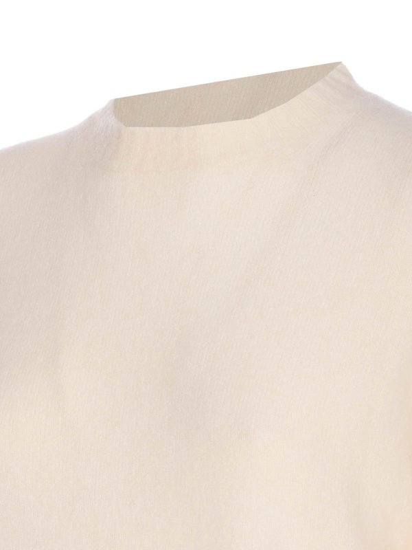 The Best Shops Max Mara: Strickpullover mit Rundhalsausschnitt - Rundhalspullover - Weiß