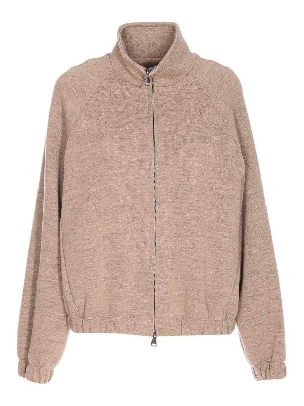 Max Mara: Sweatshirts und Pullover - Sweatshirt - Beige