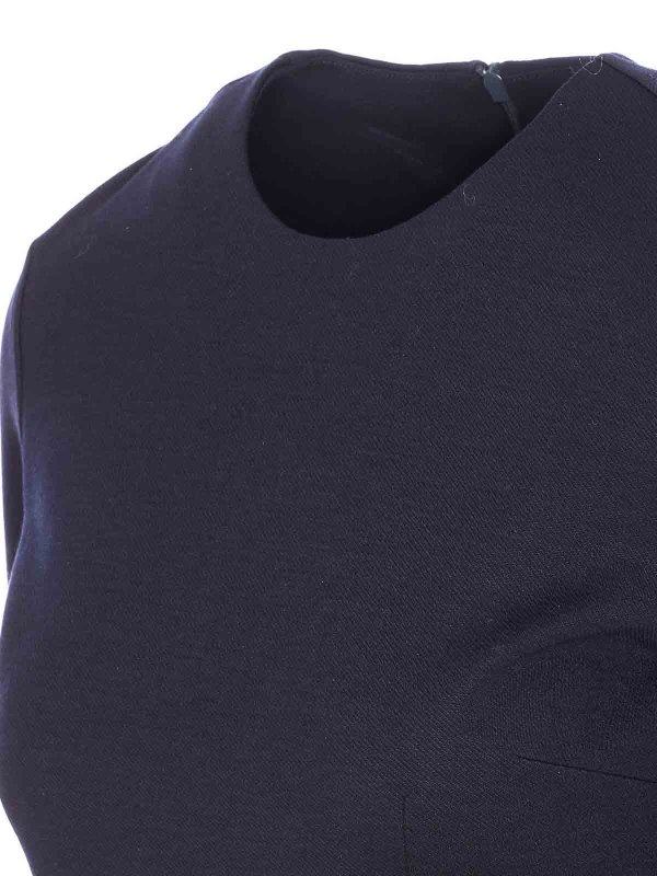 The Best Shops Max Mara: Strickpullover mit Rundhalsausschnitt - Rundhalspullover - Blau