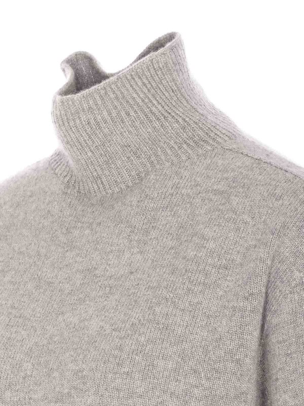 The Best Shops S MAX MARA: Strickpullover mit Rundhalsausschnitt - Rundhalspullover - Grau