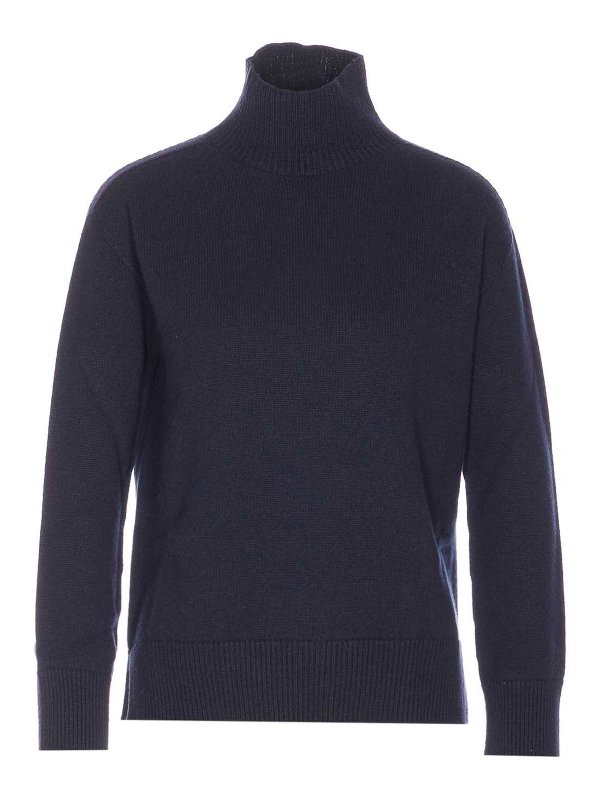 S MAX MARA: Strickpullover mit Rundhalsausschnitt - Rundhalspullover - Blau