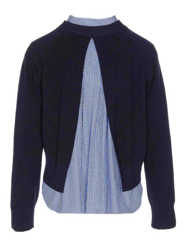 Sacai: Cardigans online - Cardigan - Blau