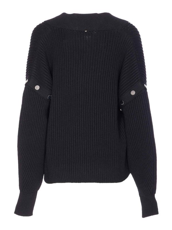 SPORTMAX: Strickpullover mit Rundhalsausschnitt online - Rundhalspullover - Schwarz