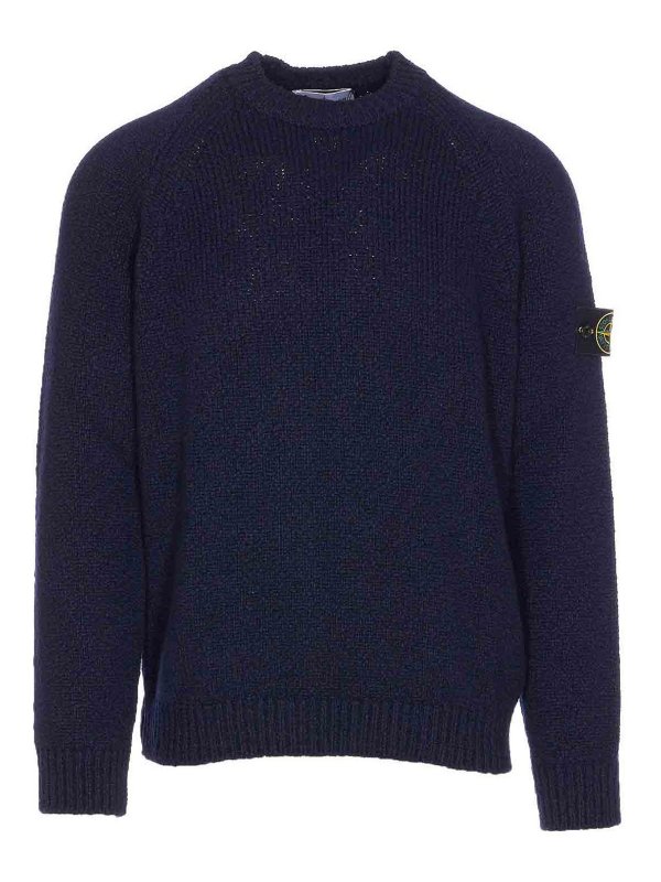 STONE ISLAND: クルーネック - クルーネック - ブルー