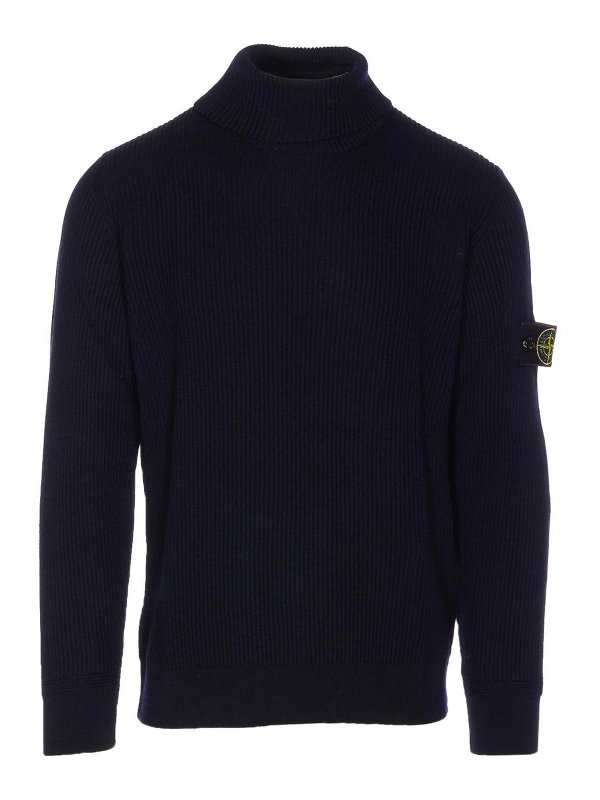 STONE ISLAND: クルーネック - クルーネック - ブルー